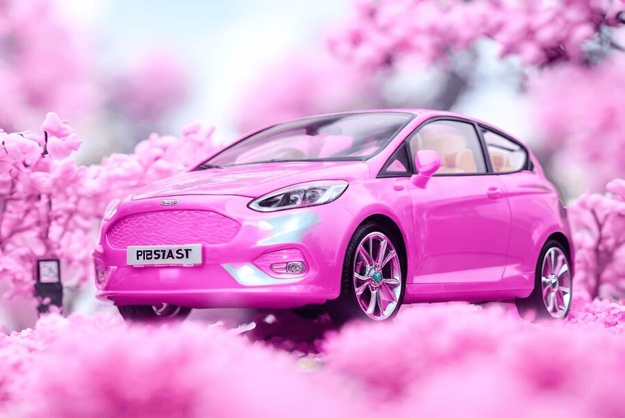 Pink Ford Fiesta